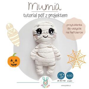 Mumia projekt na halloween ITH na hafciarkę do uszycia