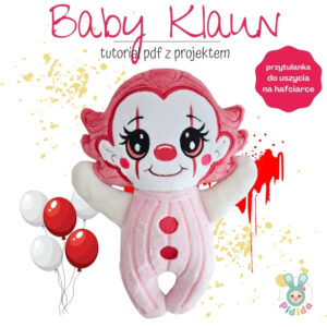 Baby Klaun projekt do uszycia na hafciarkę, klaun projekt ith embroidery machine
