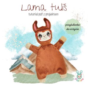 Lama tuliś projekt przytulanka na hafciarkę, lama diy ith embroidery