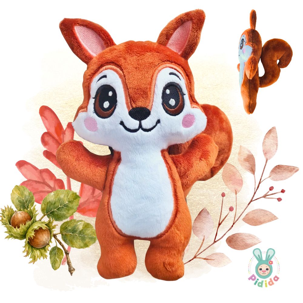 Wiewiórka projekt ITH do uszycia na hafciarce, squirrel ith diy, wiewiórka maskotka